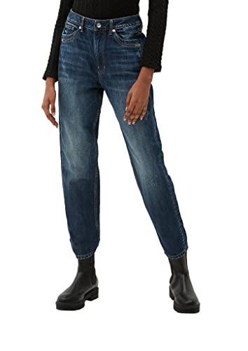 Q/S designed by jeansy damskie 7/8 mom fit, Blau, 38