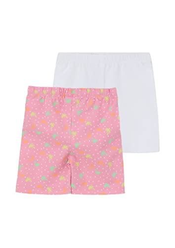s.Oliver Dziewczęce legginsy dwupak krótkie, Różowy | biały 43a4, 98 cm