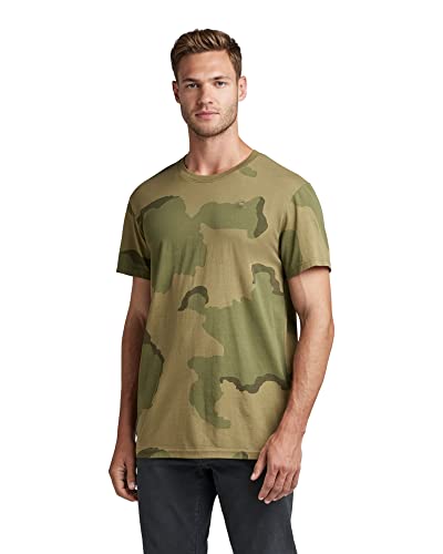 G-STAR RAW Męski T-shirt, wielokolorowy (Smoke Olive Desert camo C721-D936), XXL, Wielokolorowy (Smoke Olive Desert Camo C721-d936), XXL