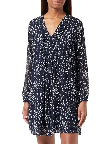 VERO MODA Damska sukienka Vmholly Ls Pleat Short Dress WVN Ga minisukienka, Navy Blazer/Aop: manola, XS