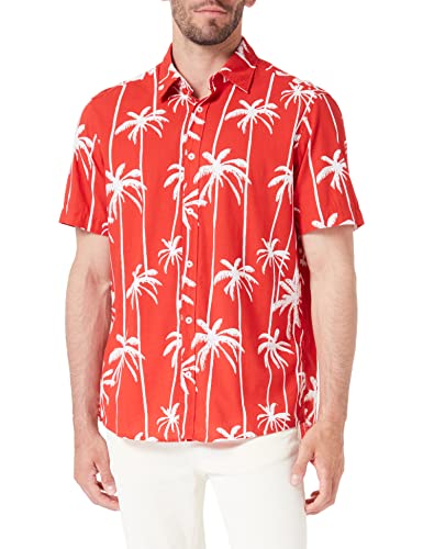 s.Oliver Męska koszula z krótkim rękawem, czerwony, 3XL