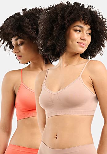 Billet Soft, Zestaw 2 Biustonoszy bez fiszbinów, Zen Attitude 563111, Biały/Korsarski Niebieski + Biały, 34-36, Kobiety, Biały/Niebieski Korsarz + Biały