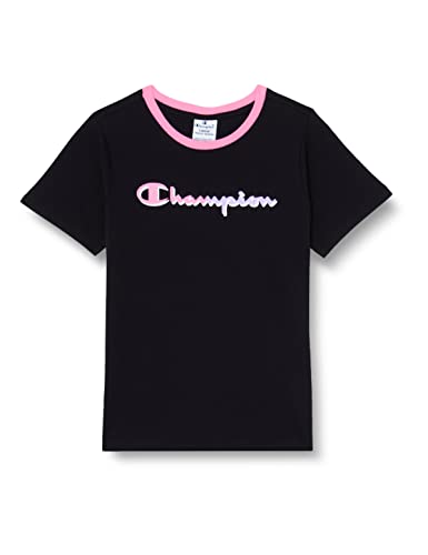 Champion Koszulka dziewczęca Legacy C-Color Logo S/S, czarna, 13-14 lat