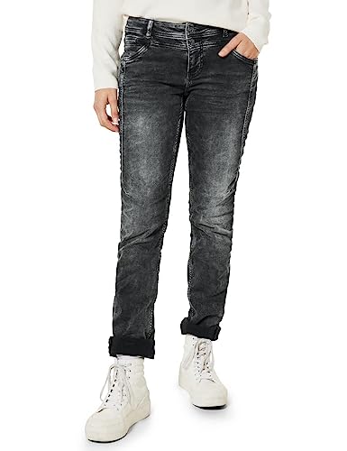 Street One Damskie spodnie jeansowe A375920, Knitted Black Wash, W30/L32, Knitted Black Wash, 30W / 32L