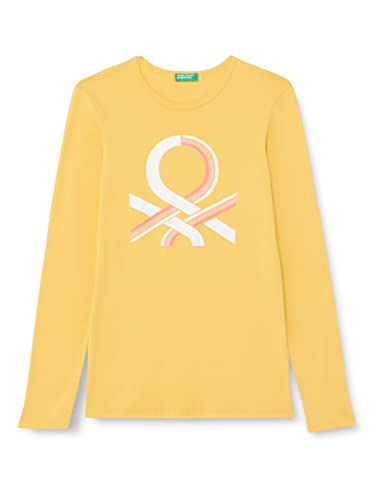 United Colors of Benetton Koszulka dziewczęca z krótkim rękawem, Giallo Girasole 315, XL