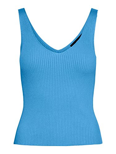 Vero Moda Damska koszulka Vmglory Sl Rib Top Ga Noos, Mały chłopiec niebieski, S