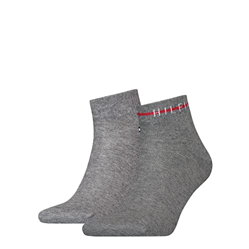 Tommy Hilfiger Men's TH Men 2P CF2Y Quarter, średni szary melanż, 43/46, Szary melan? (Mid Grey), 43-46 EU