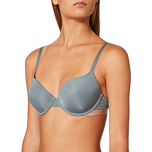 Emporio Armani Damski kultowy biustonosz z mikrofibry, Puderblue, 75D