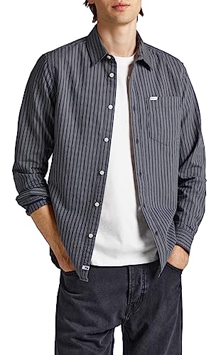 Pepe Jeans Koszula męska Chester, Szary (Thunder), XL