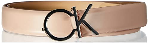 Calvin Klein Pasek damski Re-Lock Ck Logo Belt 3,0 cm skórzany pasek, Spring Rose, 75