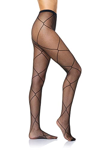 goldenpoint Damskie Rajstopy Rajstopy Nadruk Rombo, czarny, M