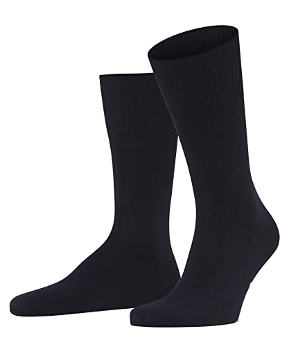FALKE Mężczyźni Skarpety Airport M SO Wełna Merynosa Bawełna jednokolorowe 1 Para, Niebieski (Dark Navy 6370), 43-44