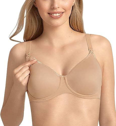 ANITA 5068 - Biustonosz ciążowy - fiszbiny - gładki - Kobiety, be?owy (skóra), 80E