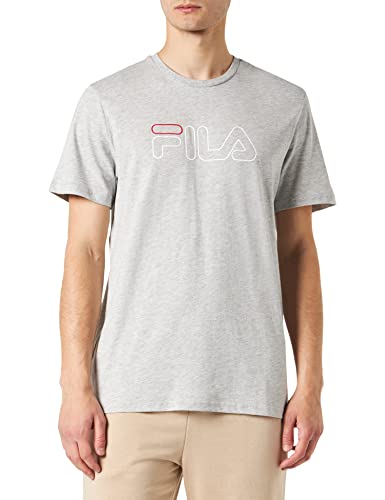 FILA Męski T-shirt SOFADE, jasnoszary melanż, S, jasnoszary melanżowy, S