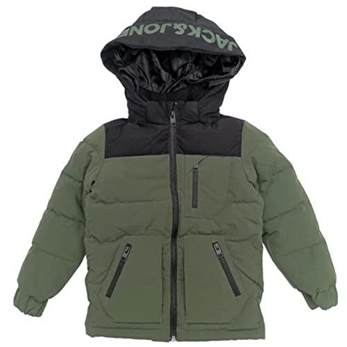 JACK&JONES JUNIOR Boy's JCOOTTO Puffer JNR pikowana kurtka, Forest Night/Print:Jack & Jones, 152