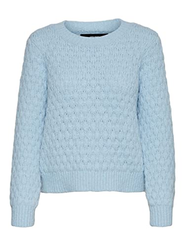 VERO MODA Damski sweter Vmwinnie Structure Ls O-Neck Blouse Noos, Cerulean, XS