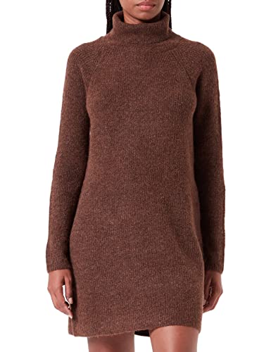 PIECES Damska sukienka Pcellen Ls High Neck Knit Dress Noos Bc, Chicory Coffee, L