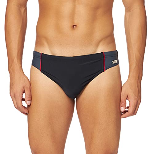 Haute Pression Męskie majtki kąpielowe, Noir (Noir/Gris/Rouge), 42