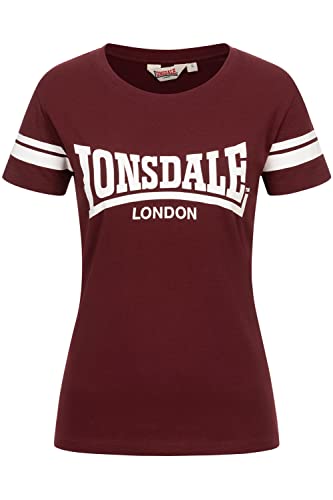 Lonsdale T-shirt damski KILLEGRAY, Oxblood/White, L 117403