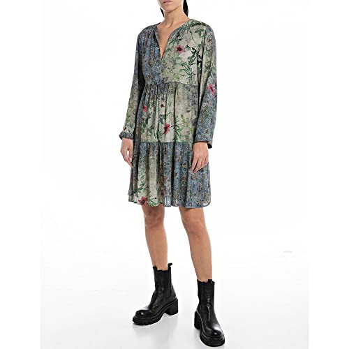 Replay Sukienka damska, 010 Multicolor, M
