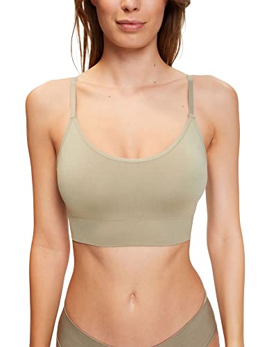 ESPRIT Bodywear Seamless RCS Bustier biustonosz treningowy, jasny khaki, L