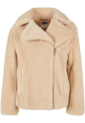 Urban Classics Panie Sherpa Biker Kurtka Damska Kurtka, Beżowy (Unionbeige), XL