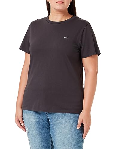 Wrangler Damska koszulka typu slim tea, Faded Black, L