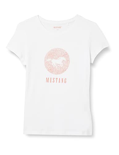 MUSTANG Damska koszulka z nadrukiem Alexia C, General White 2045, XL