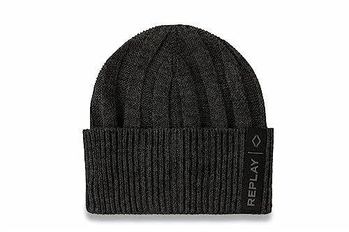 Replay czapka męska, 023 DK ASH GREY, jeden rozmiar