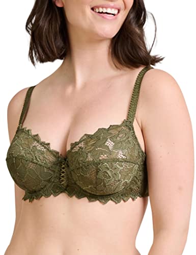 Sans Complexe Damski Arum 70564 klasyczny biustonosz z fiszbinami, oliwkowa zieleń nocna, 75G