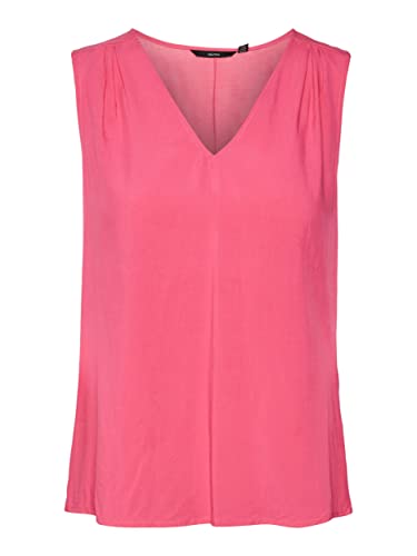 VERO MODA Women's VMBRIT SL JRS GA Top, Pink Yarrow, L, różowy, L
