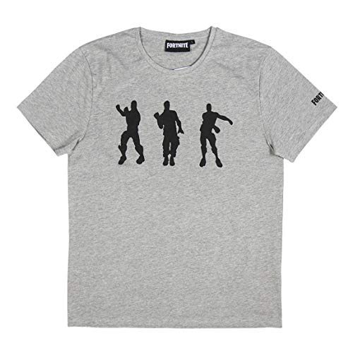 Artesania Cerda Męski t-shirt Camiseta Corta Fortnite, szary (Gris C13), M-XL