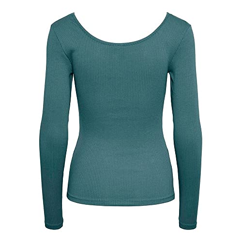 PIECES Kitte Long Sleeve Ribbed Top, trooper, M