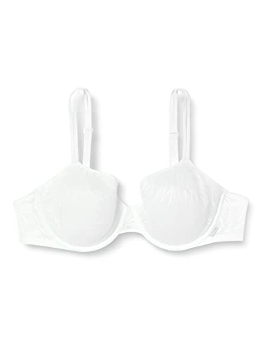Calvin Klein Lekko wyściełana Demi Biustonosz Demi-Plunge Kobiety, White 02, 80B