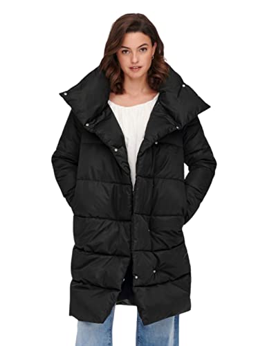 ONLY Onlnewjune Long Puffer Cs OTW kurtka damska, czarny, XS