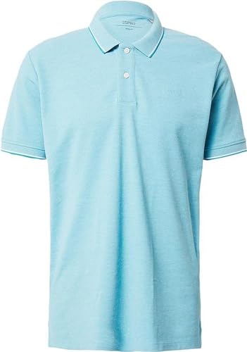 ESPRIT Męska koszulka polo 023EE2K316, 384/AQUA Green 5, S, 384 / Aqua Green 5, S