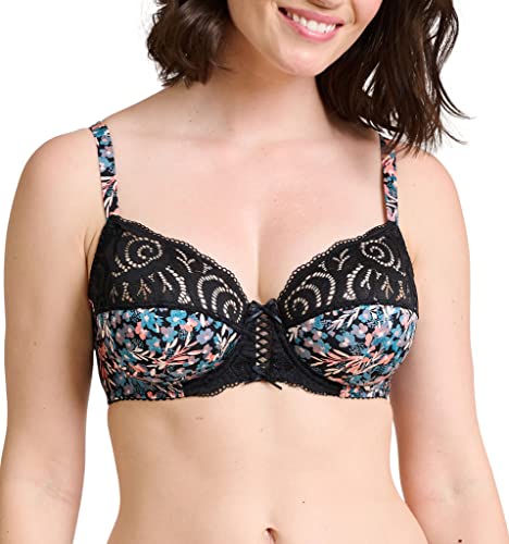 Sans Complexe Damski klasyczny biustonosz z fiszbinami, Imprime Noir, 95C