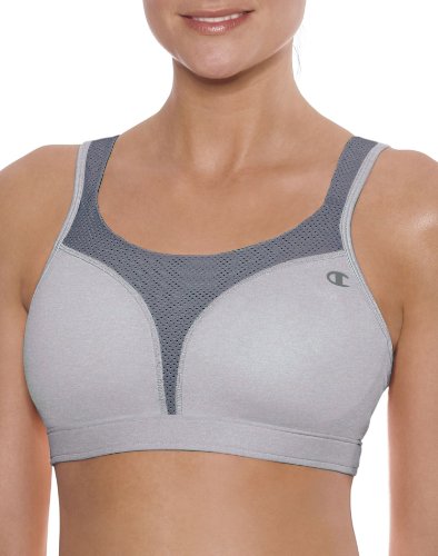 Champion Spot Comfort Pełne wsparcie Sportowy biustonosz damski, Oxford wrzos/średni szary