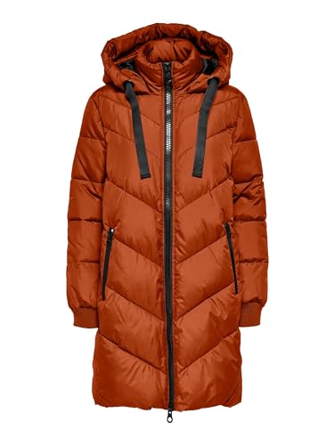 JdY Damska kurtka z kapturem JDYSKYLAR OTW NOOS pikowana kurtka, Bombay Brown/Szczegóły: czarny, XL, Bombay Brown/Szczegóły: czarny, XL