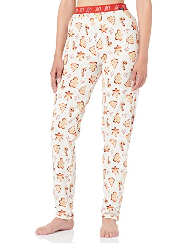 Skiny Damen Hose Lang Pończochy Pijama Kobiety, Whisperwhite pierniki, 40