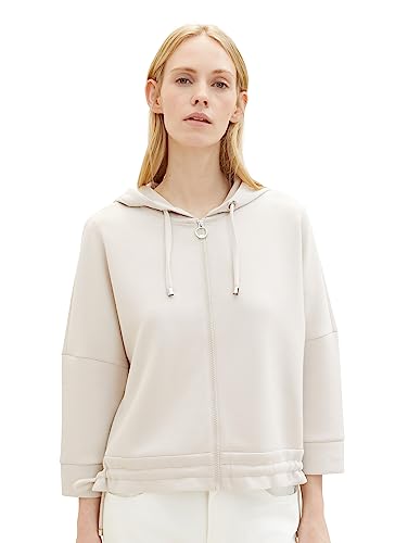 Damska bluza TOM TAILOR z kapturem, 16339-szare chmury, XL