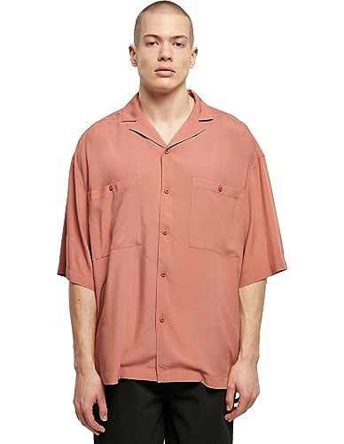 Urban Classics Męska koszula oversized Resort, oversized Resort, dostępna w wielu różnych kolorach, rozmiary S-5XL, Terracotta, M