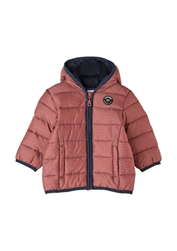 s.Oliver Unisex – dziecięca pikowana kurtka z kapturem z uszkami, ciemnoczerwony, 92