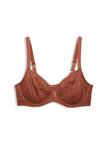 ESPRIT Z recyklingu: biustonosz z fiszbinami dla większych rozmiarów miseczek, Cynamon, 85F