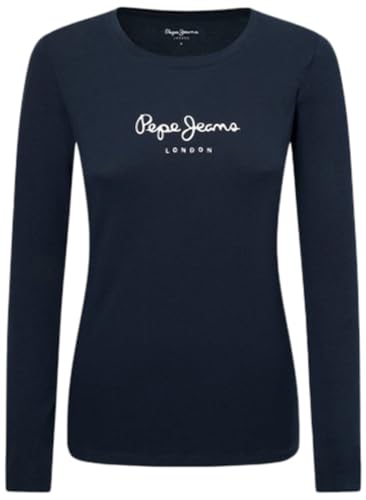Pepe Jeans Koszulka damska New Virginia Ls N, Niebieski (Dulwich), L