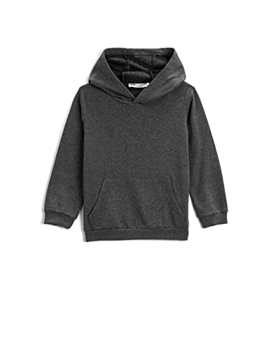 Koton Bluza chłopięca z Kapuze Kängurutasche, Anthrazit (045), 7-8 lat, Anthrazit (045), 7-8 lat