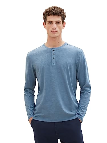 TOM TAILOR Koszulka męska z długim rękawem, 10877 – China Blue, L