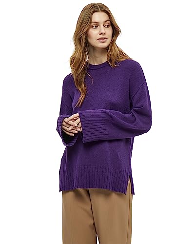 Peppercorn Damski sweter z dzianiny Rosalia z długim rękawem, fioletowy imperialny, XL, Imperial Purple, XL