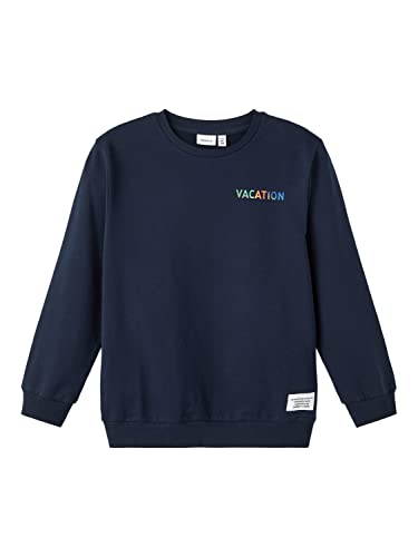 NAME IT Bluza chłopięca Nkmfasune Ls Loose Sweat Unb, Dark Sapphire, 134-140