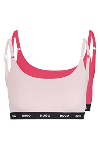HUGO Damski biustonosz Twin Stripe (2 sztuki), Open Pink692, XL